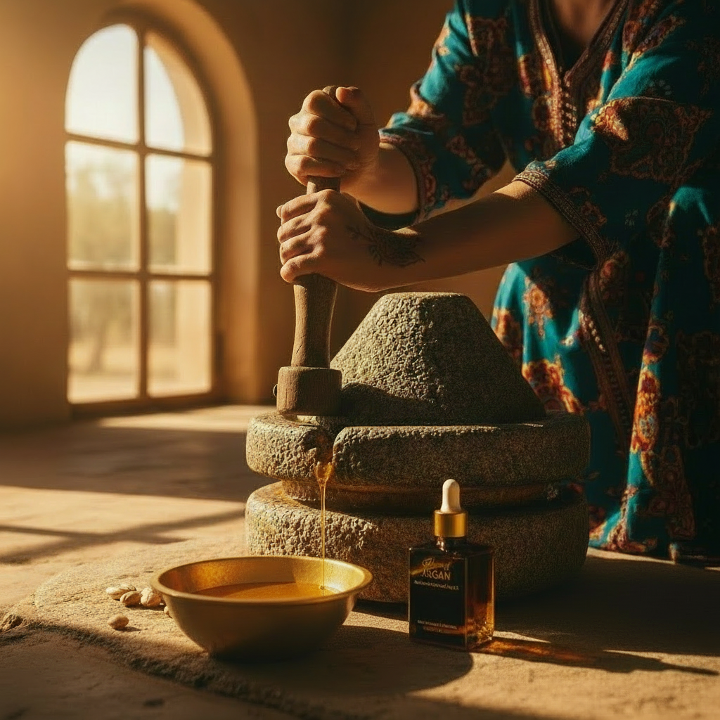 Vibrant Traditional Argan Oil Pressing